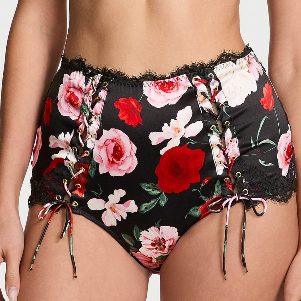 SOLD OUT Atelier Victoria’s Secret (92% SILK) Lace-Trim High Waist Panty (XS-XL)